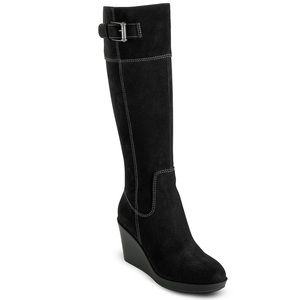 Cole Haan Nike Air Tali Black Suede Wedge Boot